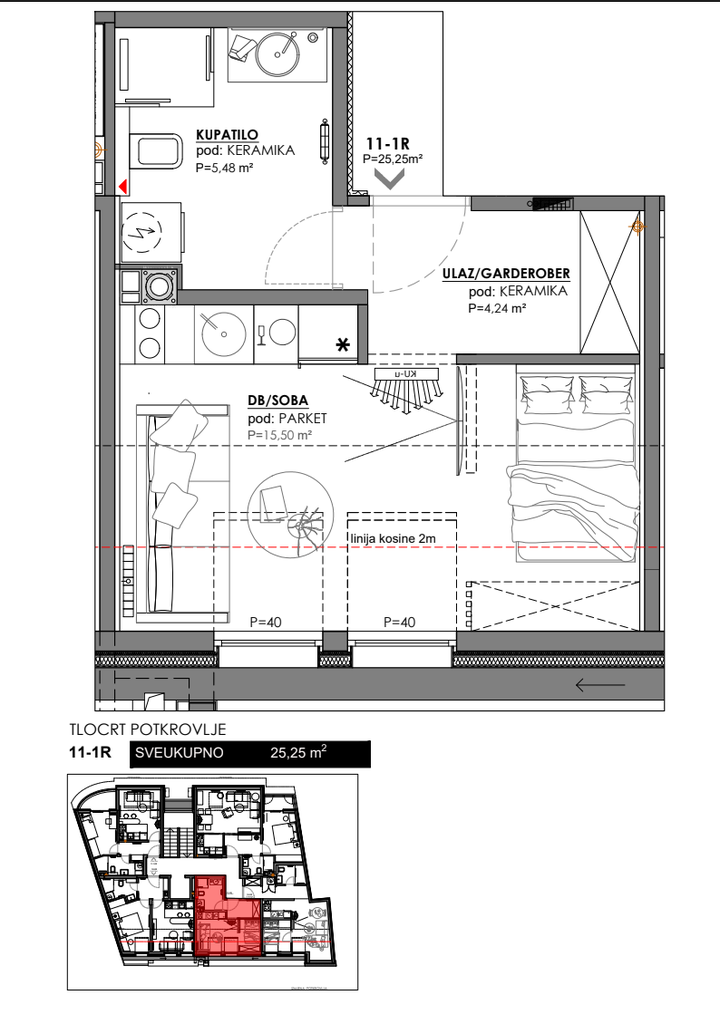 SPO Pozorišna - stan 25,25 m² | 159.075 KM