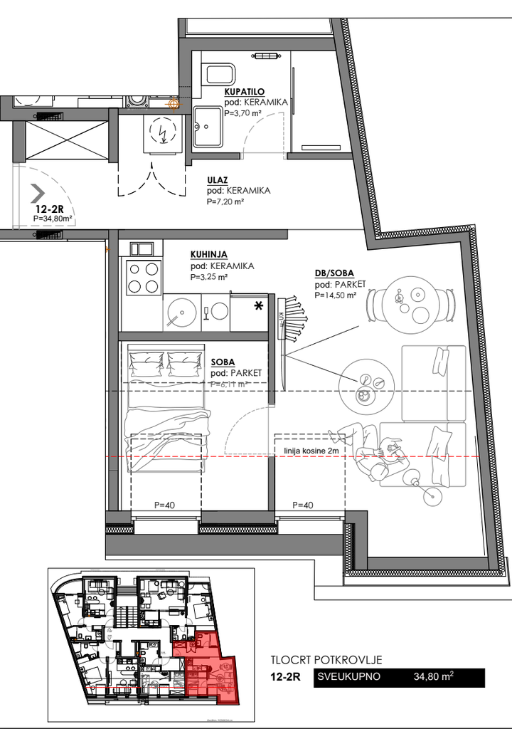 SPO Pozorišna - stan 34,80 m² | 212.280 KM