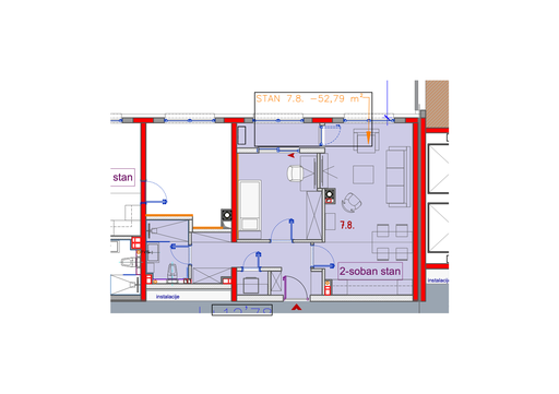 Skyline Plaza - 7.8 stan | 54 m² | CIJENA NA UPIT